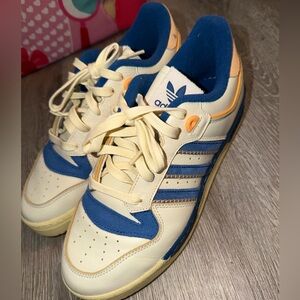 Adidas Rivalry Low Sneakers – Orange Tint / Ivory / Blue – Women’s 10 -Worn Once